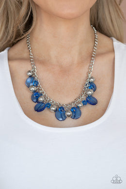 Gossip Glam - Blue Necklace Paparazzi Accessories