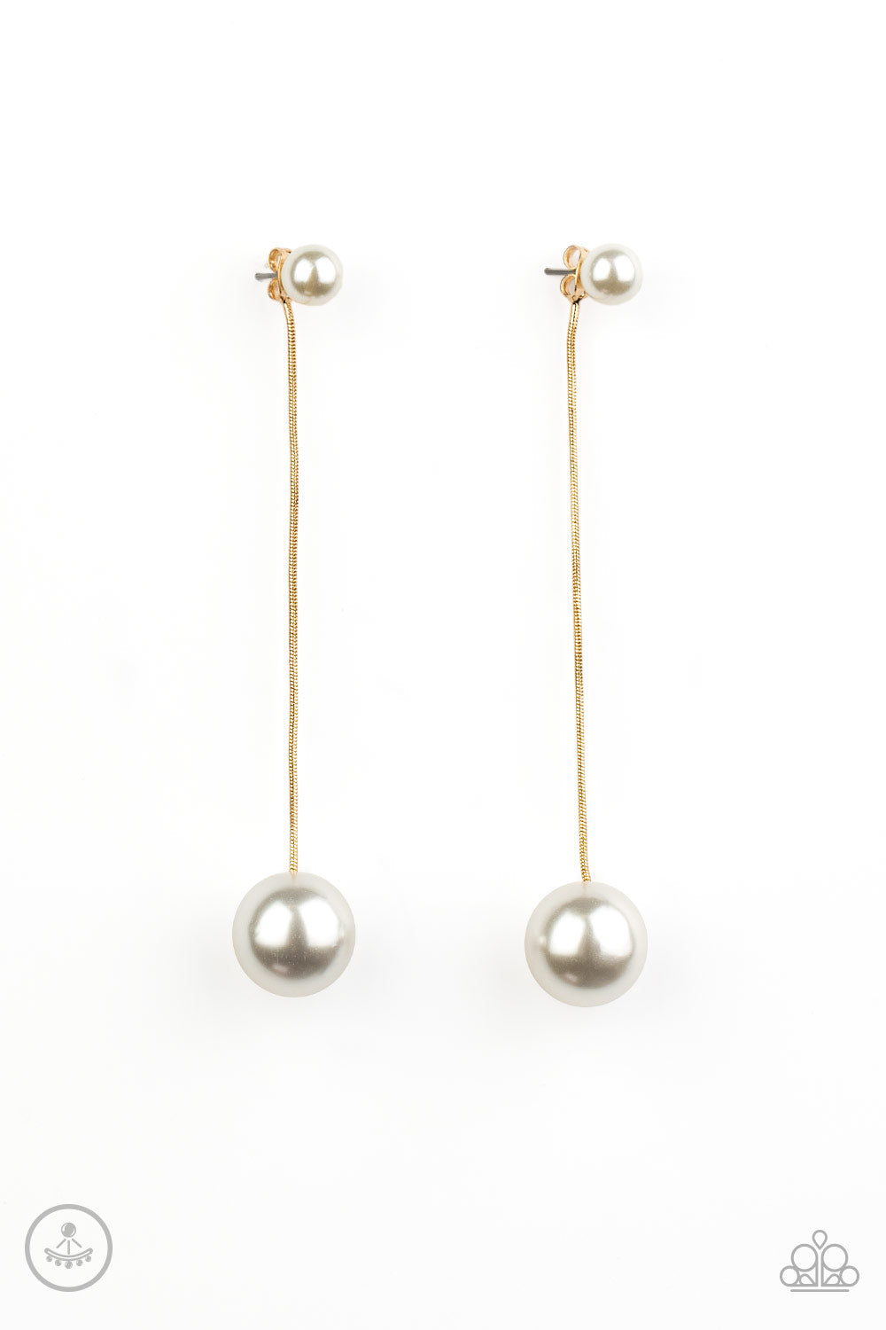 Extended Elegance - Gold Earrings Paparazzi Accessories