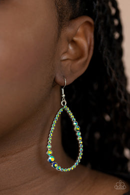 Diva Dimension - Green Earrings Paparazzi Accessories