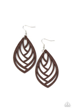 Load image into Gallery viewer, Out Of The Woodwork Brown Earring Paparazzi Accessories
