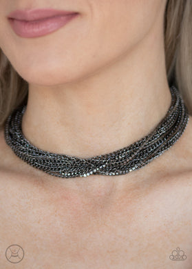 Catch You LAYER! - Black Necklace Paparazzi Accessories