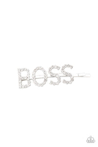 Bobby Pin,rhinestones,white,Ya Boss! White Hair Accessory