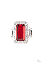 Load image into Gallery viewer, Crown Jewel Jubilee Red Rhinestone Ring Paparazzi Accessories