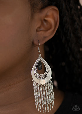 Scattered Storms - Black Earring Paparazzi Accessories