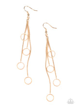 Load image into Gallery viewer, Full Swing Shimmer - Gold Earrings Paparazzi Accessories