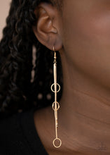 Load image into Gallery viewer, Full Swing Shimmer - Gold Earrings Paparazzi Accessories