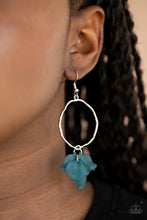 Load image into Gallery viewer, Petals On The Floor - Blue Earrings Paparazzi Accessories