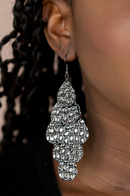 Instant Incandescence - Black Earrings Paparazzi Accessories