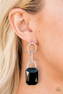 Superstar Status Black Earring Paparazzi Accessories