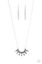 Load image into Gallery viewer, Empirical Elegance Silver Rhinestone Necklace Paparazzi Accessories