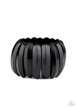 Load image into Gallery viewer, Colorfully Congo - Black Wooden Stretchy Bracelet Paparazzi Accessories