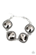 Load image into Gallery viewer, Megawatt Silver Hematite Rhinestone Bracelet Paparazzi Accessories