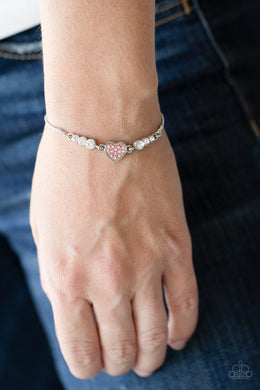 Big-Hearted Beam Pink Bracelet Paparazzi Accessories