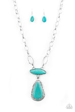 Load image into Gallery viewer, Rural Rapture Blue Turquoise Stone Necklace Paparazzi Accessories