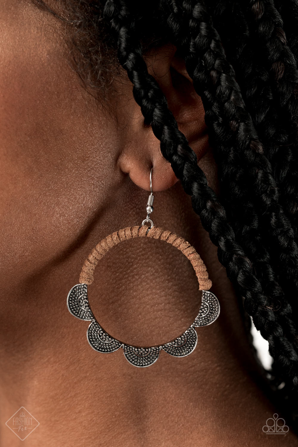 Tambourine Trend Brown Earring Paparazzi Accessories