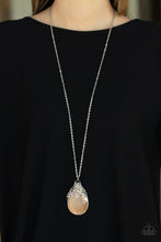 Load image into Gallery viewer, Tangled Gardens Orange Cat&#39;s Eye Necklace Paparazzi Accessories