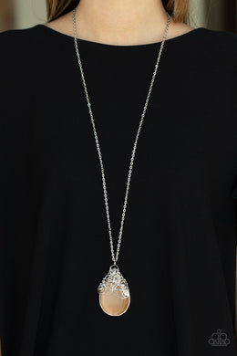 Tangled Gardens Orange Cat's Eye Necklace Paparazzi Accessories