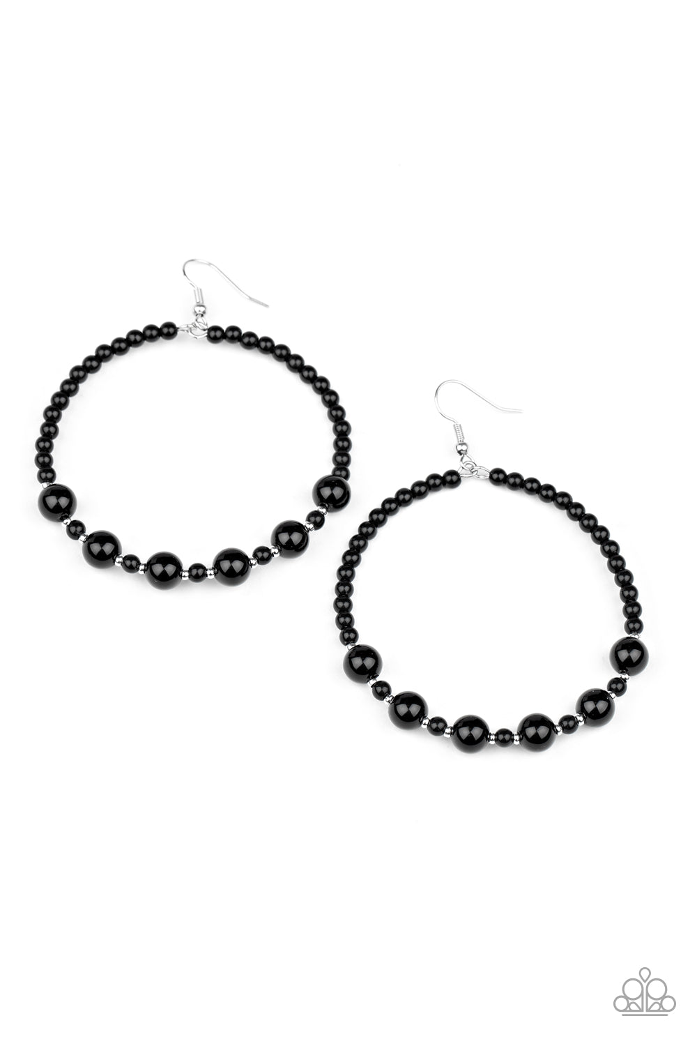 Boss Posh - Black Earrings Paparazzi Accessories