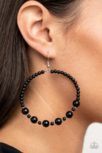 Load image into Gallery viewer, Boss Posh - Black Earrings Paparazzi Accessories
