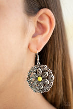 Load image into Gallery viewer, Grove Groove Yellow Earring Paparazzi Accessories