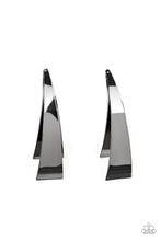 Load image into Gallery viewer, Underestimated Edge - Black Gunmetal Earrings Paparazzi Accessories