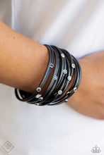 Load image into Gallery viewer, Fearlessly Layered - Black Bracelet Paparazzi Accessories