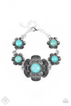 Load image into Gallery viewer, Badlands Blossom Blue Stone Bracelet Paparazzi Accessories