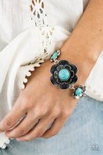 Load image into Gallery viewer, Badlands Blossom Blue Stone Bracelet Paparazzi Accessories