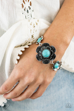Badlands Blossom Blue Stone Bracelet Paparazzi Accessories