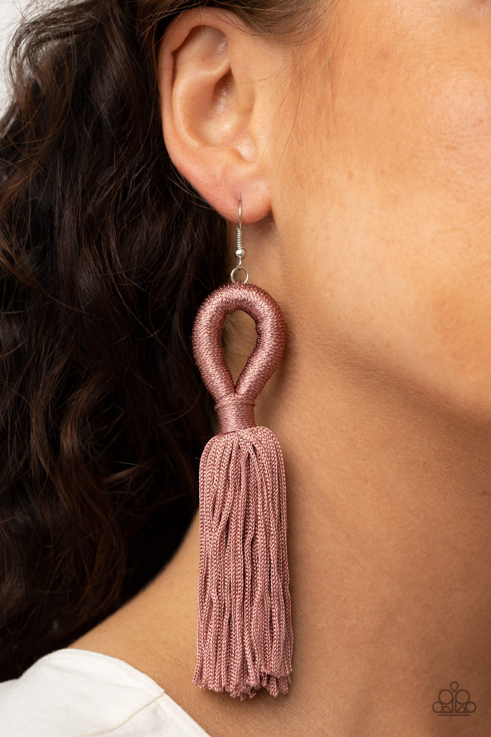 Tassels and Tiaras - Pink Earrings Paparazzi Accessories