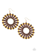 Load image into Gallery viewer, Solar Flare - Yellow Earrings Paparazzi Accessories