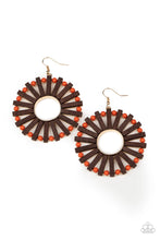 Load image into Gallery viewer, Solar Flare - Orange Earrings Paparazzi Accessories