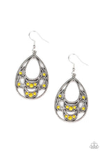 Load image into Gallery viewer, Malibu Macrame Yellow Earrings Paparazzi Accessories