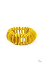 Load image into Gallery viewer, Tropical Tiki Bar - Yellow Wooden Stretchy Bracelet Paparazzi Accessories