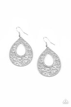 Load image into Gallery viewer, Airy Applique - White Rhinestone Earrings Paparazzi Accessories
