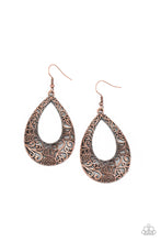 Load image into Gallery viewer, Get Into The GROVE - Copper Earrings Paparazzi Accessories