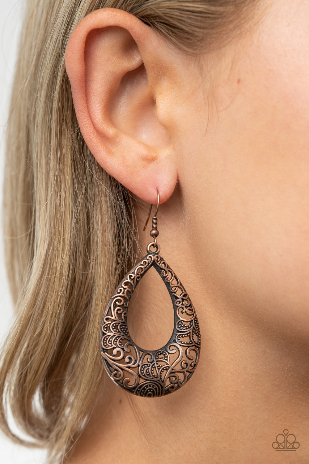 Get Into The GROVE - Copper Earrings Paparazzi Accessories