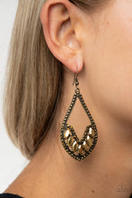 Load image into Gallery viewer, Ethereal Expressions - Brass Earrings Paparazzi Accessories