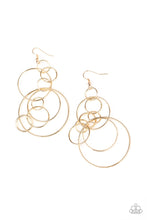 Load image into Gallery viewer, Running Circles Around You - Gold Earrings Paparazzi Accessories