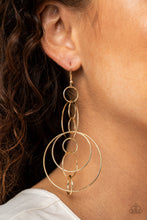 Load image into Gallery viewer, Running Circles Around You - Gold Earrings Paparazzi Accessories
