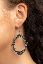 Load image into Gallery viewer, Sparkly Status - Blue Rhinestone Earrings Paparazzi Accessories