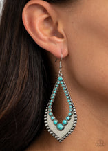 Load image into Gallery viewer, Essential Minerals - Blue Stone Earrings Paparazzi Accessories