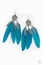 Load image into Gallery viewer, In Your Wildest DREAM-CATCHERS - Blue Earrings Paparazzi Accessories