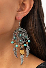 Load image into Gallery viewer, Desert Plains - Blue Earrings Paparazzi Accessories