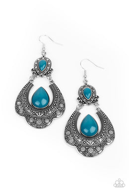 Rise and Roam - Blue Earrings Paparazzi Accessories