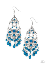 Load image into Gallery viewer, Glass Slipper Glamour - Blue Earrings Paparazzi Accessories