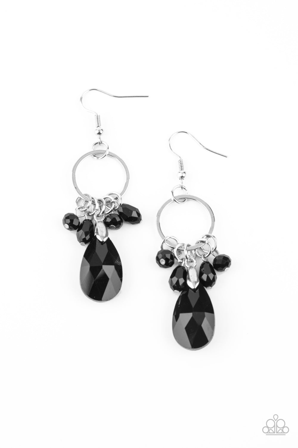 Unapologetic Glow - Black Earrings Paparazzi Accessories