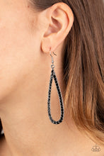 Load image into Gallery viewer, Glitzy Goals - Black Rhinestone Earrings Paparazzi Accessories