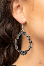 Load image into Gallery viewer, Sparkly Status - Black Rhinestone Earring Paparazzi Accessories