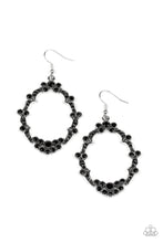 Load image into Gallery viewer, Sparkly Status - Black Rhinestone Earring Paparazzi Accessories